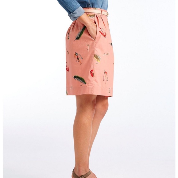 LL Bean Poplin Skirt - Picture 4 of 9